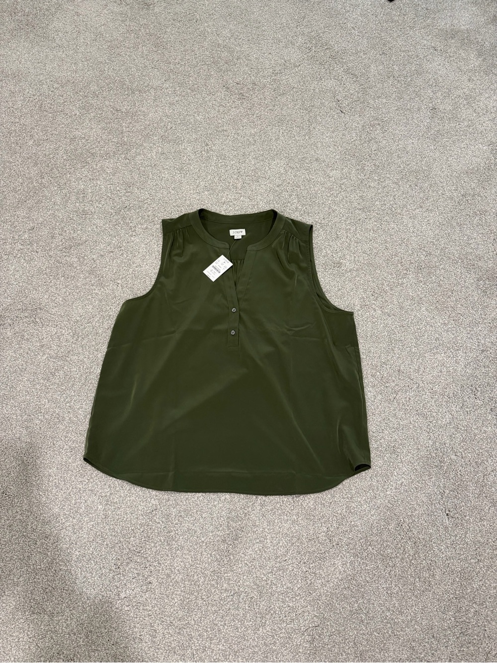 J. Crew Olive Green Sleeveless Top - NWT